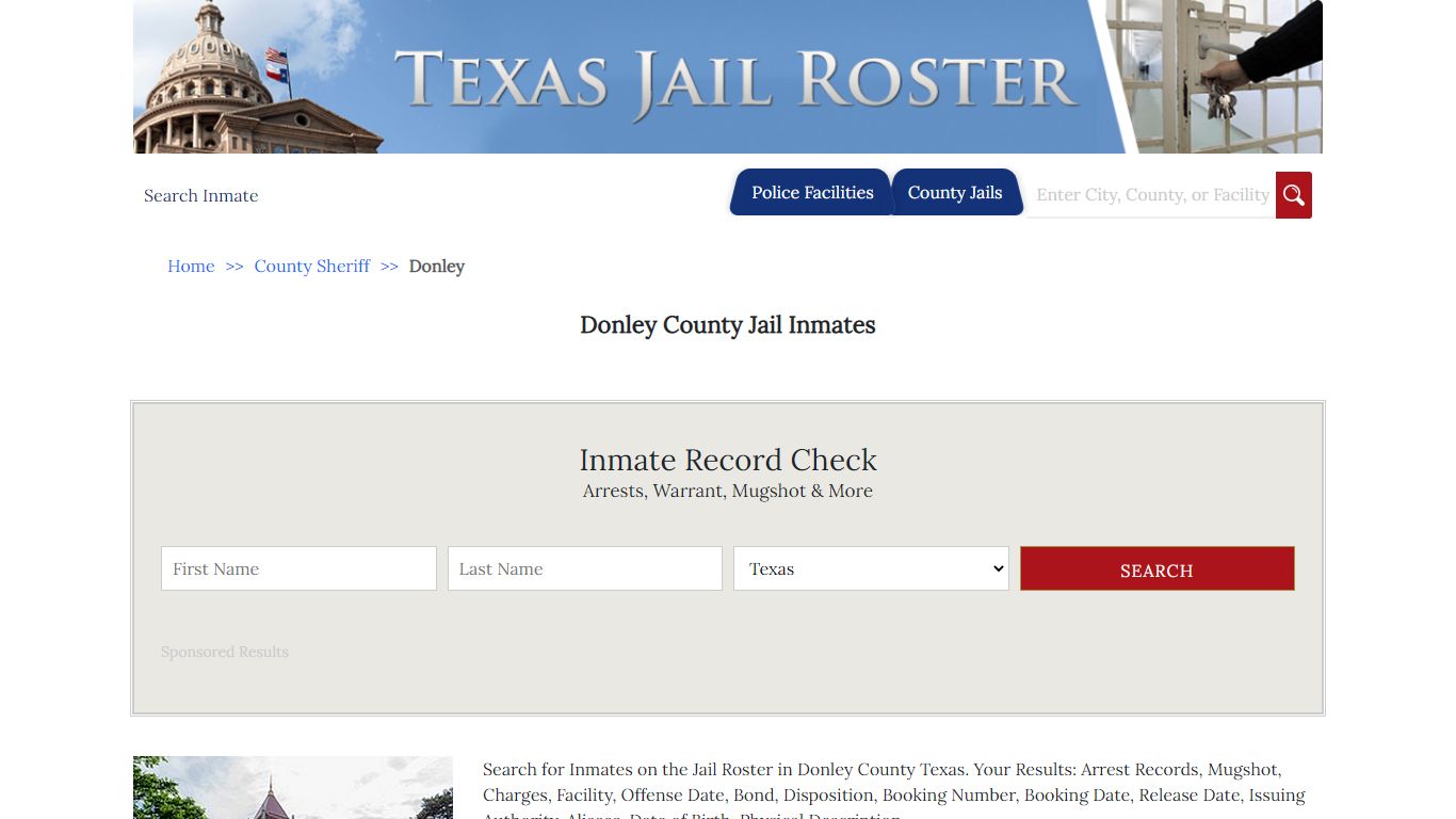 Donley County Jail Inmates - Jail Roster Search