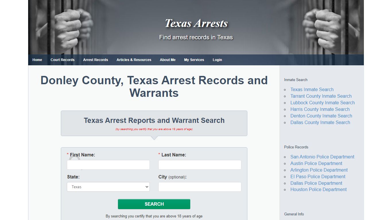 Donley County, Texas Arrest Records and Warrants