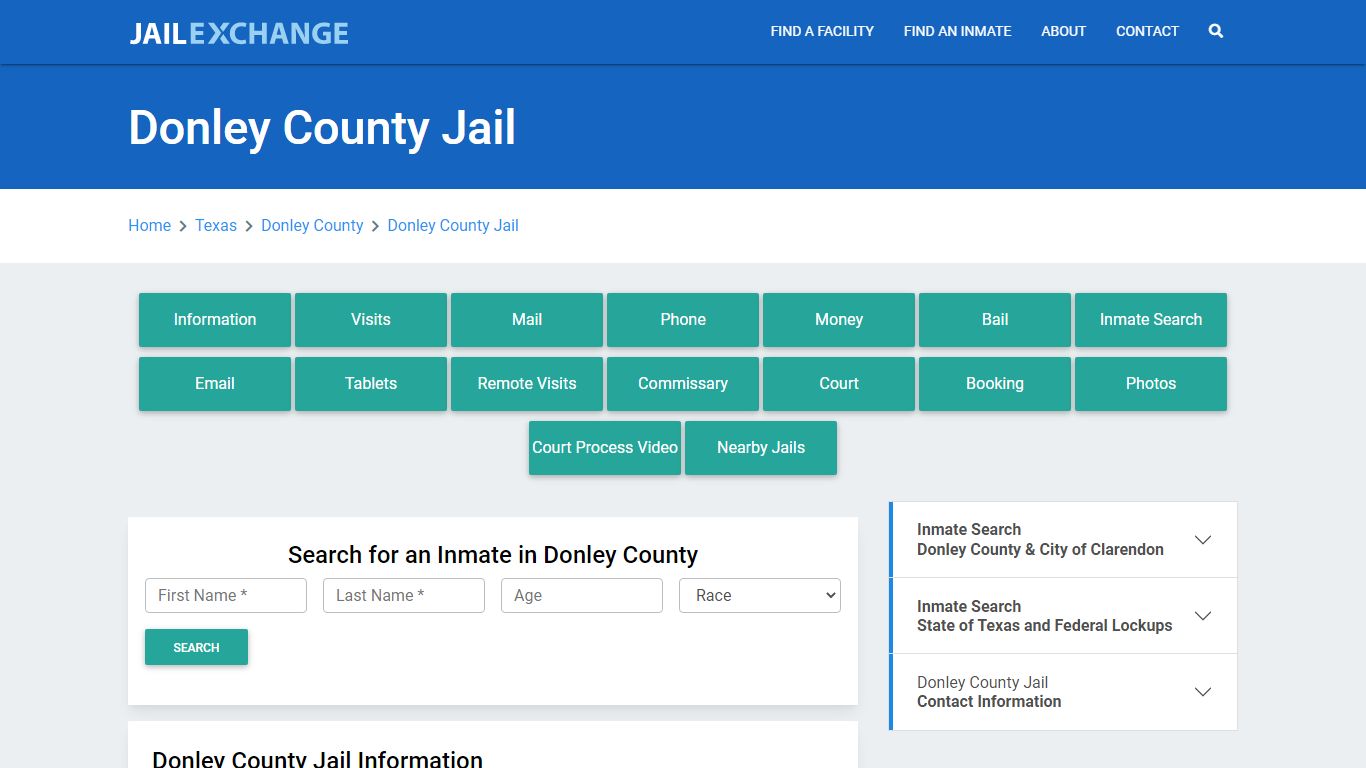 Donley County Jail Roster Lookup, TX, Inmate Search